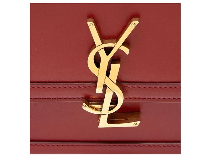 Bolso de hombro Saint Laurent Monogram Solferino Medium en piel de becerro Roja - vista 10