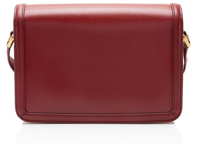 Bolso de hombro Saint Laurent Monogram Solferino Medium en piel de becerro Roja - vista 3