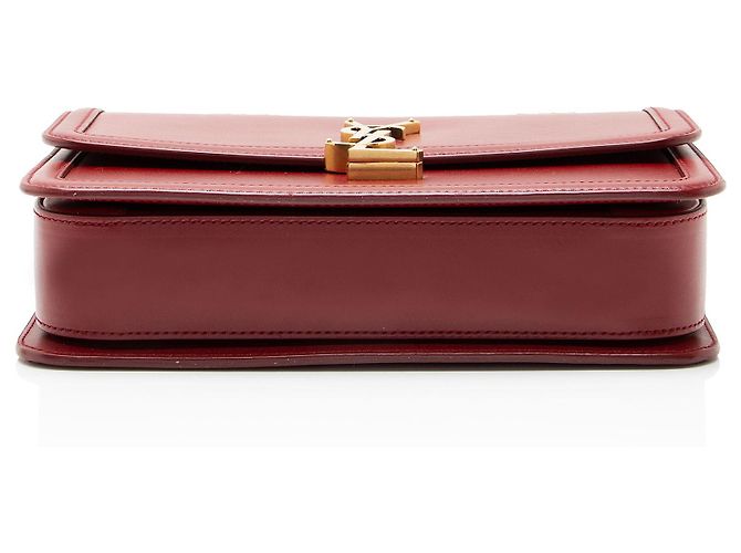 Bolso de hombro Saint Laurent Monogram Solferino Medium en piel de becerro Roja - vista 4