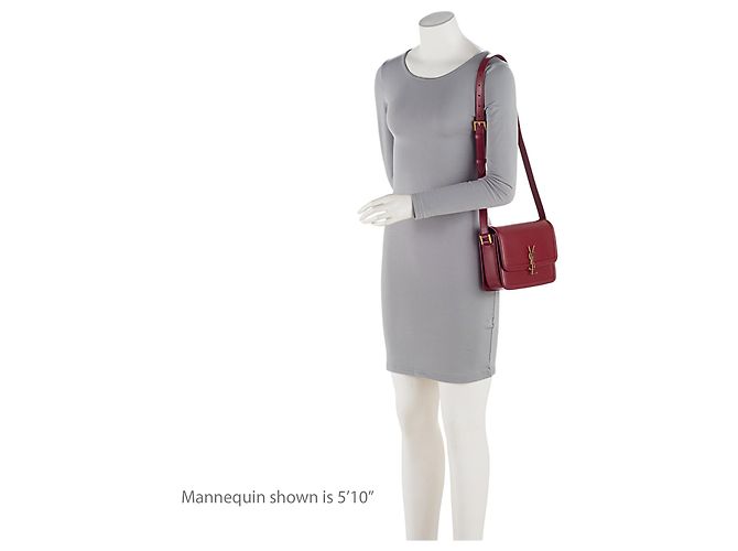 Bolso de hombro Saint Laurent Monogram Solferino Medium en piel de becerro Roja - vista 5