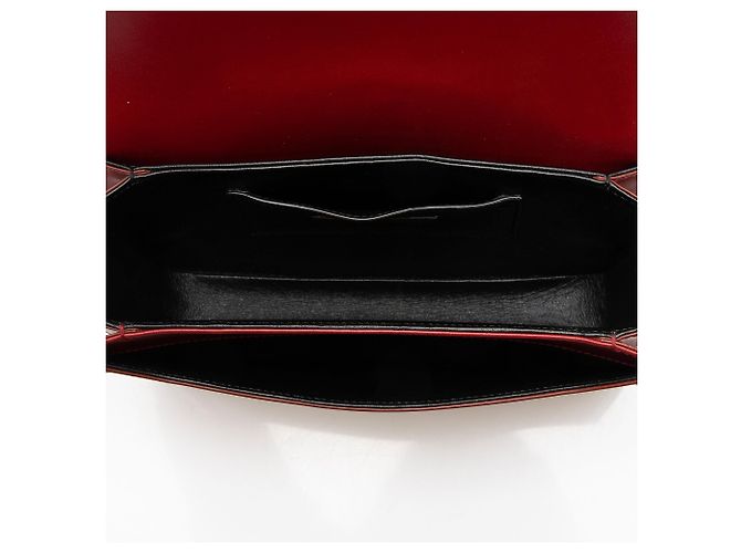 Bolso de hombro Saint Laurent Monogram Solferino Medium en piel de becerro Roja - vista 7