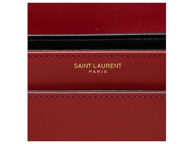 Bolso de hombro Saint Laurent Monogram Solferino Medium en piel de becerro Roja - vista 9