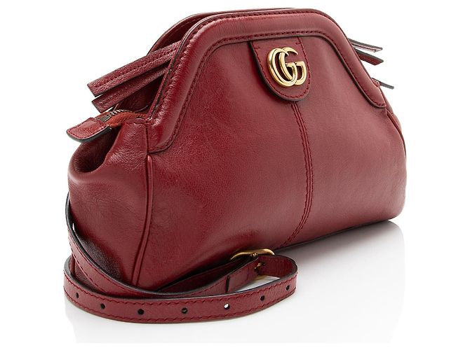Piccola borsa a tracolla in pelle Gucci Re(Belle) Rosso - vista 2