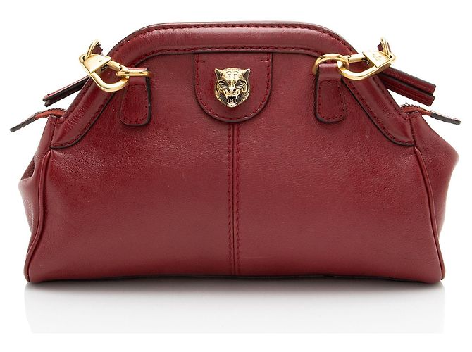 Piccola borsa a tracolla in pelle Gucci Re(Belle) Rosso - vista 3