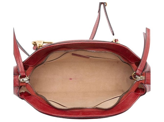 Piccola borsa a tracolla in pelle Gucci Re(Belle) Rosso - vista 7