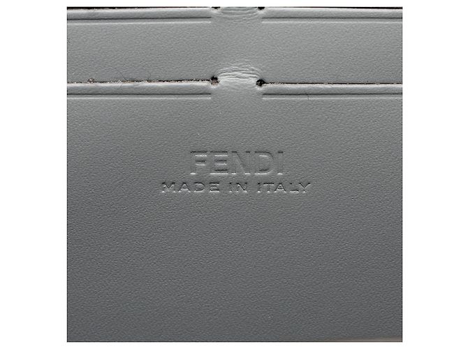 Borsa Fendi FF Shadow Vitello Soft Trunk Baguette Grigio - vista 8