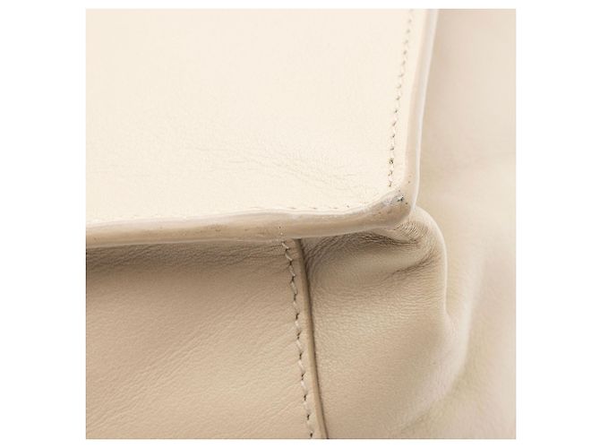Saint Laurent Rive Gauche Großer Tote aus Kalbsleder Braun Beige - Ansicht 10