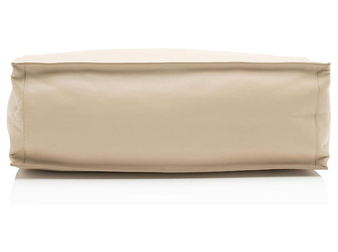Saint Laurent Rive Gauche Großer Tote aus Kalbsleder Braun Beige - Ansicht 4