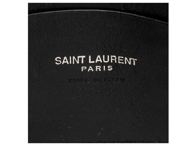 Mini borsa a tracolla Saint Laurent Matelasse Grain de Poudre Monogram Lou Nero - vista 8