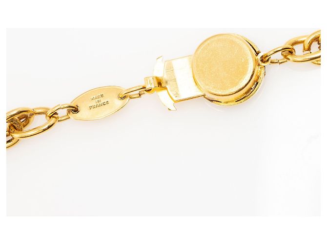 Gabrielle Collana a catena CC Vintage Chanel D'oro Metallico - vista 4