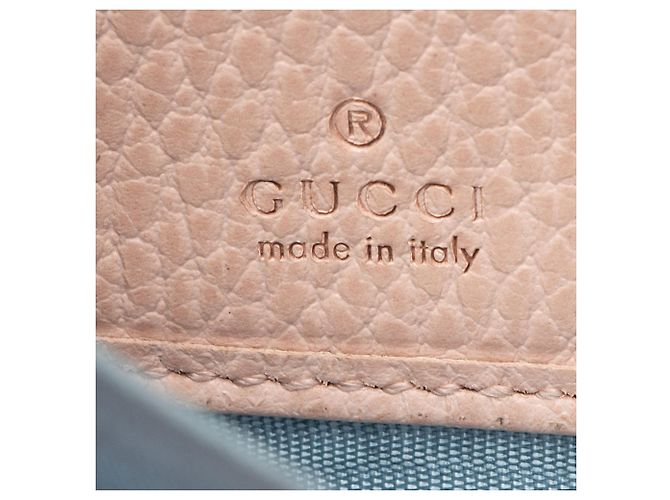 Portafoglio Gucci Leather GG Marmont con zip a giro Rosa - vista 6