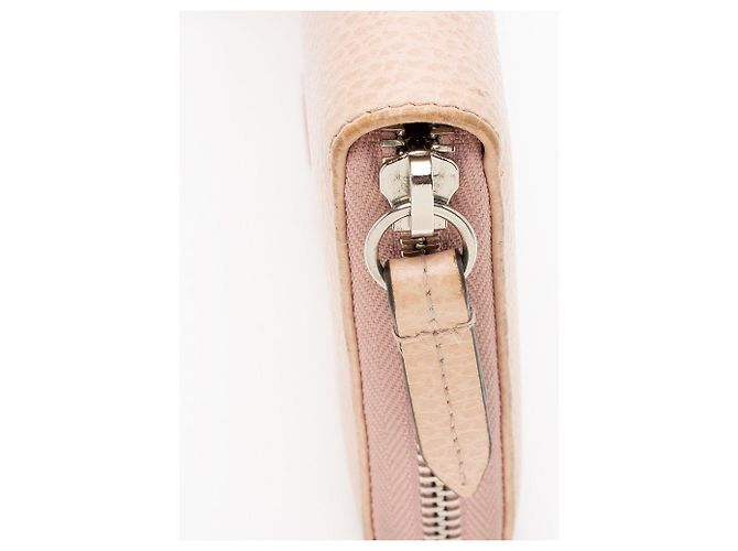 Portafoglio Gucci Leather GG Marmont con zip a giro Rosa - vista 8