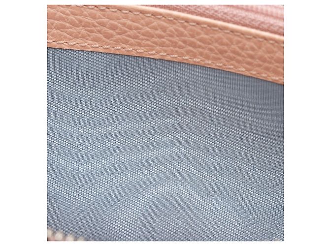 Portafoglio Gucci Leather GG Marmont con zip a giro Rosa - vista 9