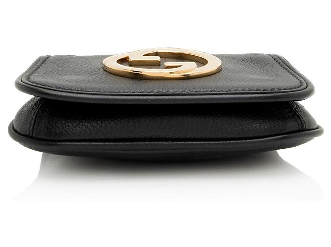 Tarjetero Blondie de piel Gucci con correa Negro - vista 4