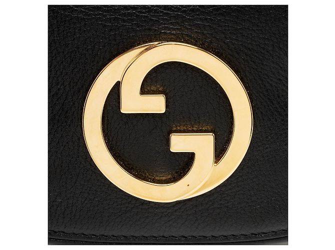 Tarjetero Blondie de piel Gucci con correa Negro - vista 9