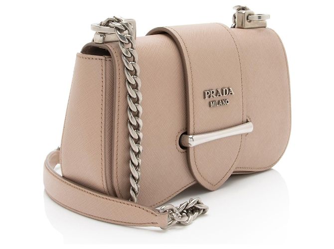 Prada Saffiano Lux Sidonie Shoulder Bag Pink - view 2