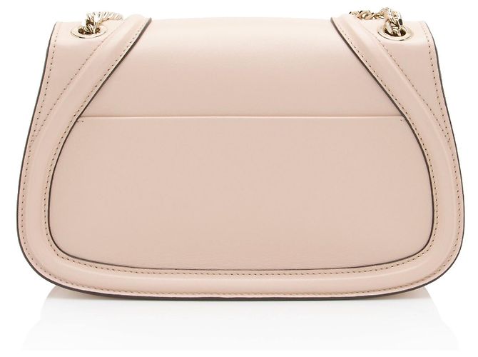 Borsa a tracolla Gucci Leather Blondie Chain Medium Rosa - vista 3