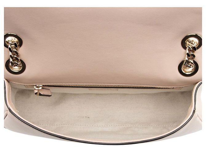 Borsa a tracolla Gucci Leather Blondie Chain Medium Rosa - vista 7