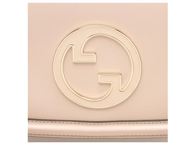 Borsa a tracolla Gucci Leather Blondie Chain Medium Rosa - vista 9