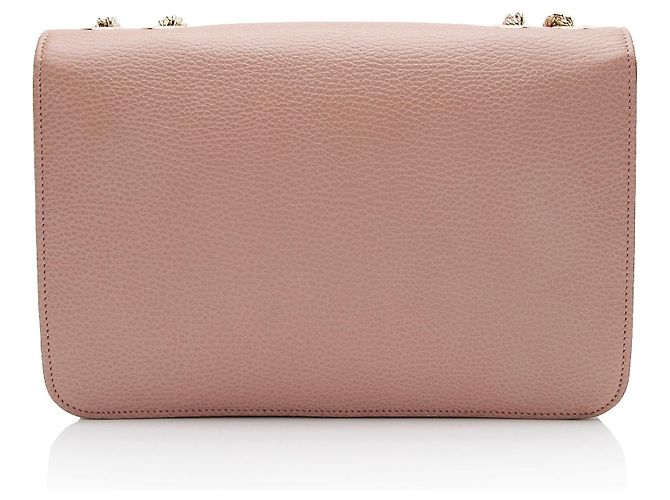 Borsa a tracolla Gucci in pelle di vitello granulata Interlocking G Medium Rosa - vista 3