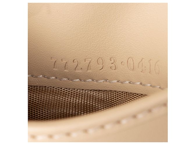 Cartera tríptico de cuero Jumbo GG Gucci Castaño Beige - vista 4