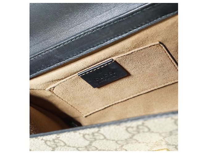 Borsa a tracolla in tessuto Gucci Padlock Marrone Beige - vista 6