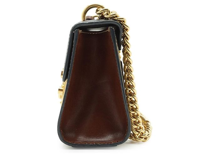 Borsa a tracolla in tessuto Gucci Padlock Marrone Beige - vista 8