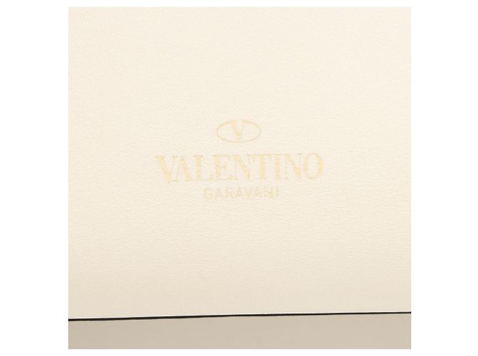 Valentino Garavani Sacote pequeno Valentino Rockstud de couro de bezerro com alça dupla Branco - vista 8