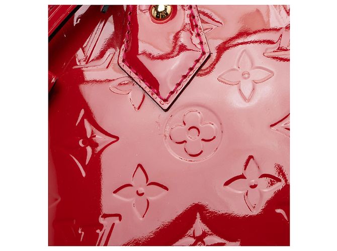 Borsa Louis Vuitton Monogram Vernis Alma BB Rosso - vista 10