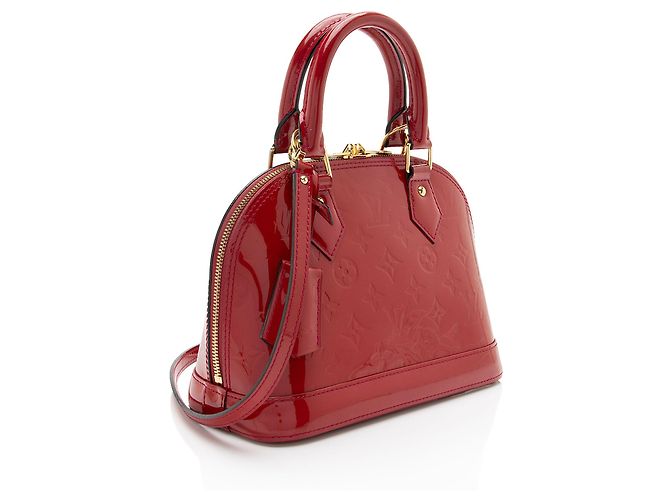 Borsa Louis Vuitton Monogram Vernis Alma BB Rosso - vista 2