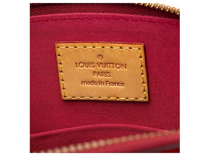 Borsa Louis Vuitton Monogram Vernis Alma BB Rosso - vista 8