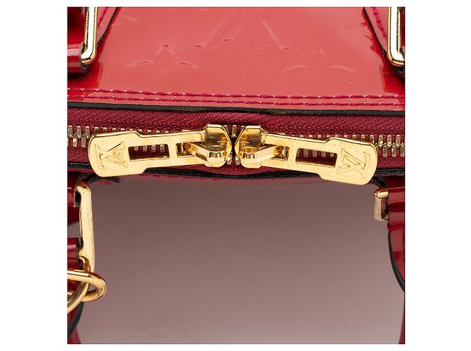 Borsa Louis Vuitton Monogram Vernis Alma BB Rosso - vista 9
