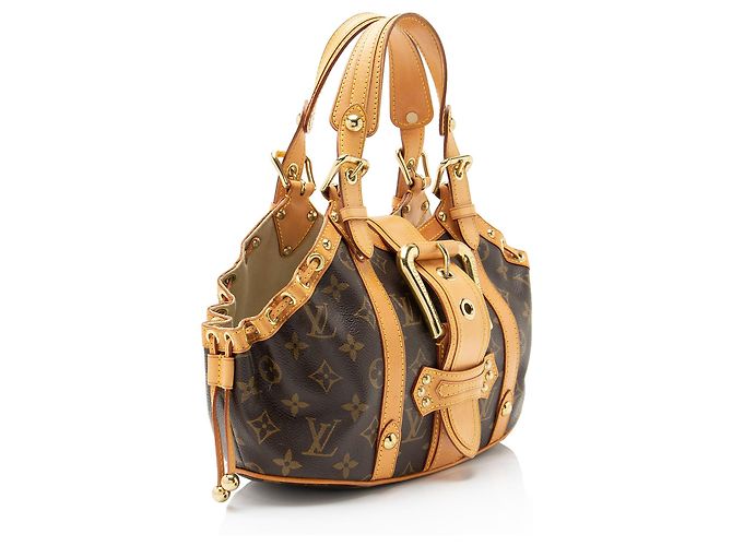 Louis Vuitton Vintage Limited Edition Monogram Canvas Theda GM Satchel Marrone - vista 2