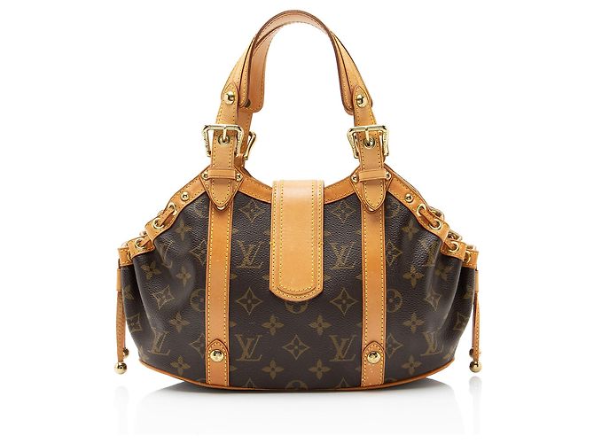 Louis Vuitton Vintage Limited Edition Monogram Canvas Theda GM Satchel Marrone - vista 3
