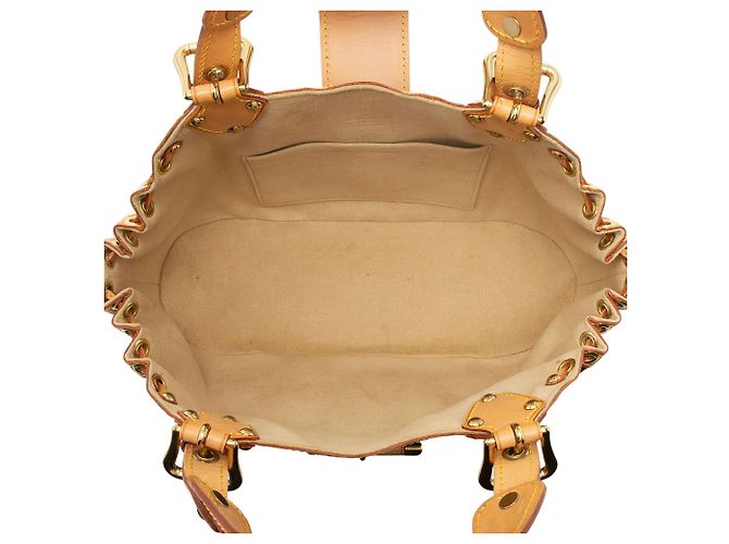 Louis Vuitton Vintage Limited Edition Monogram Canvas Theda GM Satchel Marrone - vista 7