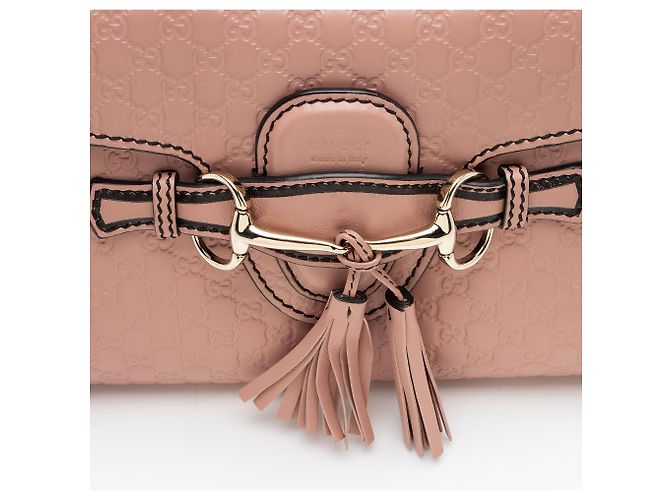 Borsa a tracolla mini Emily in pelle Microguccissima Gucci Rosa - vista 9