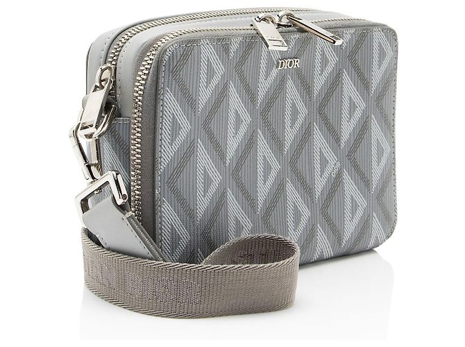 Messenger Dior CD Diamond Coated Canvas Grau - Ansicht 2