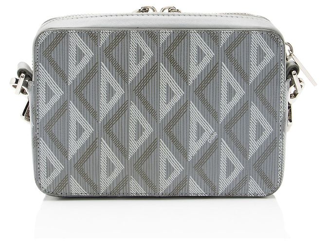Messenger Dior CD Diamond Coated Canvas Grau - Ansicht 3