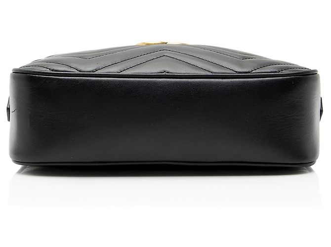 Borsa Gucci Matelasse Leather GG Marmont Small Camera Bag Nero - vista 4