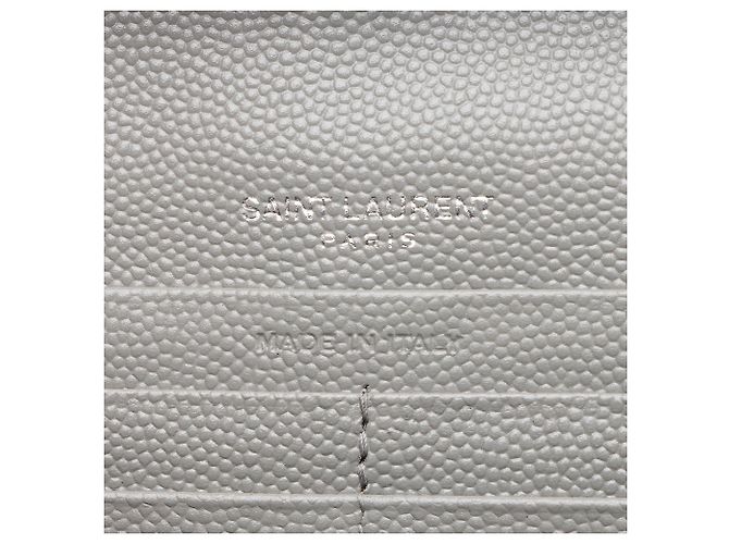 Cartera con cadena Monogram Matelassé Grain de Poudre Mixta Saint Laurent Gris - vista 8