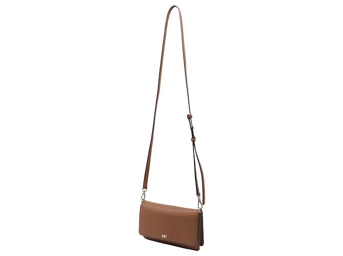Borsa a tracolla Michael Kors Jet Set in pelle marrone - vista 2