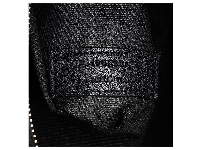 Tote Large Rive Gauche em canvas e couro de vitelo Saint Laurent Preto - vista 6
