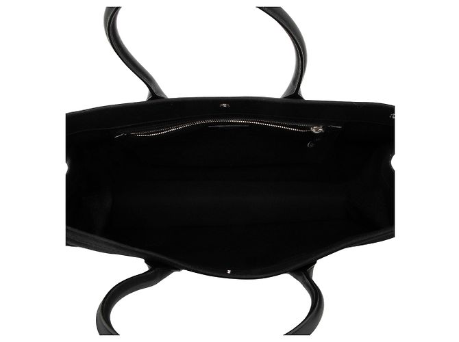 Tote Large Rive Gauche em canvas e couro de vitelo Saint Laurent Preto - vista 7