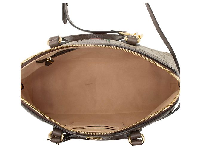 Borsa Gucci GG Supreme Ophidia Dome Medium Marrone Beige - vista 7