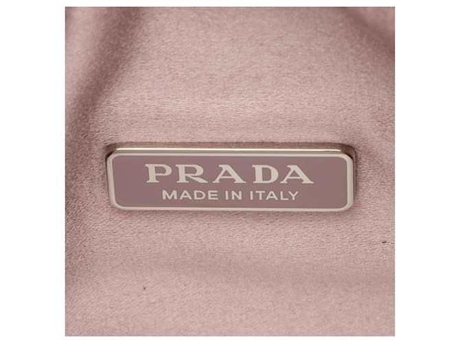 Mini borsa Prada Satin Crystal Re-Edition 2000 Rosa - vista 7