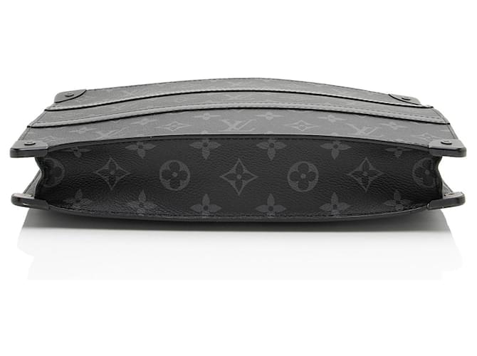 Louis Vuitton Monogram Eclipse Soft Trunk Pochette Nero - vista 4