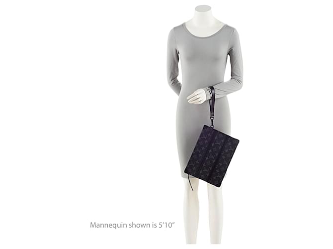 Louis Vuitton Monogram Eclipse Soft Trunk Pochette Nero - vista 5