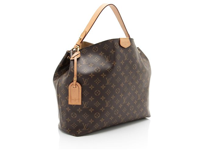 Louis Vuitton Monogram Canvas Graceful MM Hobo Marrone - vista 2