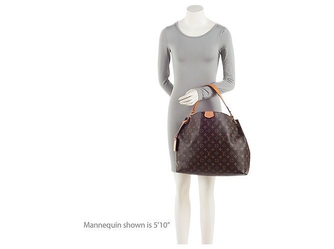 Louis Vuitton Monogram Canvas Graceful MM Hobo Marrone - vista 5