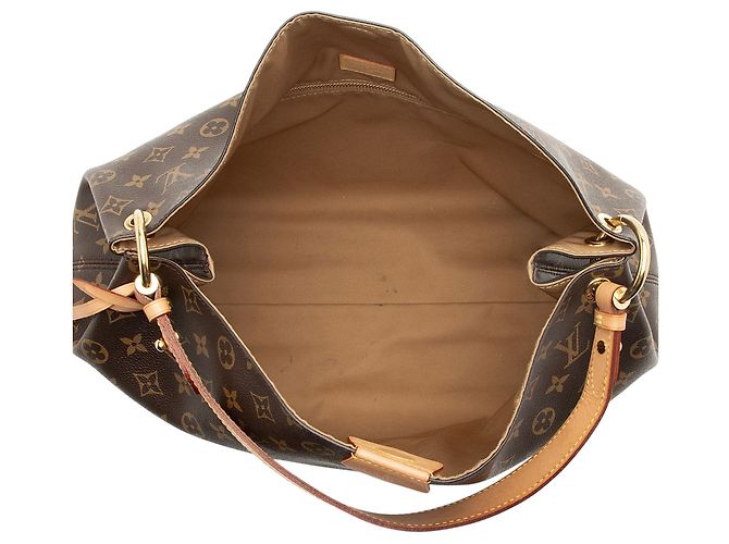 Louis Vuitton Monogram Canvas Graceful MM Hobo Marrone - vista 7